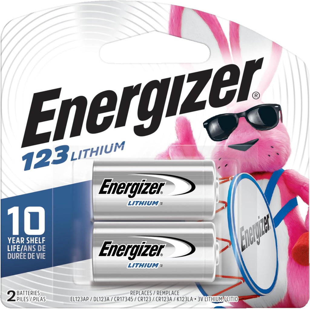123 Lithium Batteries (2 Pack), 3V Photo Batteries