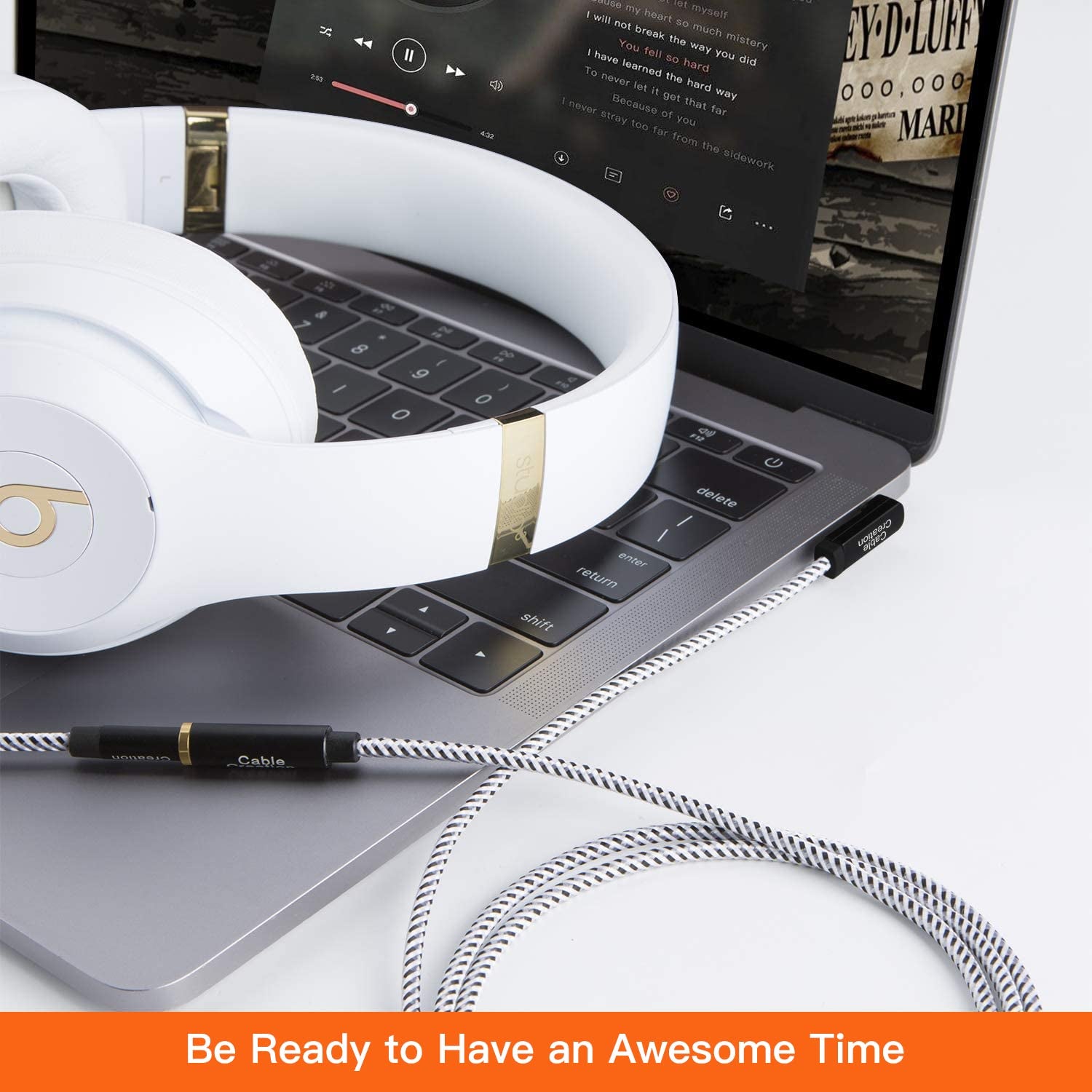 Headphone Extension Cable 15FT, 3.5Mm Audio Extension Cord | 90-Degree Right Angle Male to Female Aux Extender Stereo Audio Cable Nylon Braided for Smartphones, Media Player, 4.5M