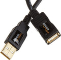 USB-A 2.0 Extension Cable, Male to Female, 480Mbps Transfer Speed, 6.5 Foot, Black