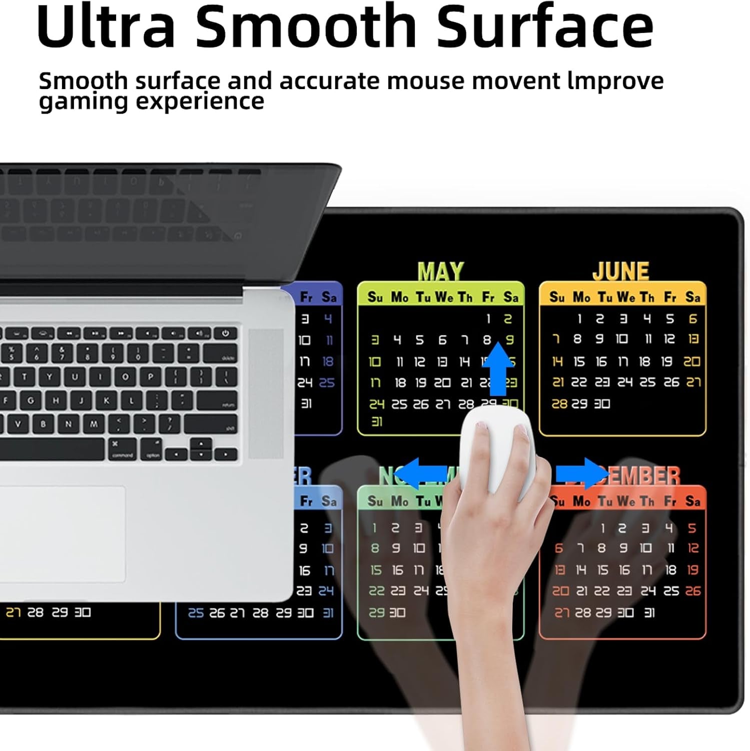 Gaming Mouse Pad XXL XL Large Long Extended Big Mousepad Non-Slip Rubber Keyboard Mouse Pad with Stitched Edges for Laptop Home Office (2026, 35.4 * 15.7)