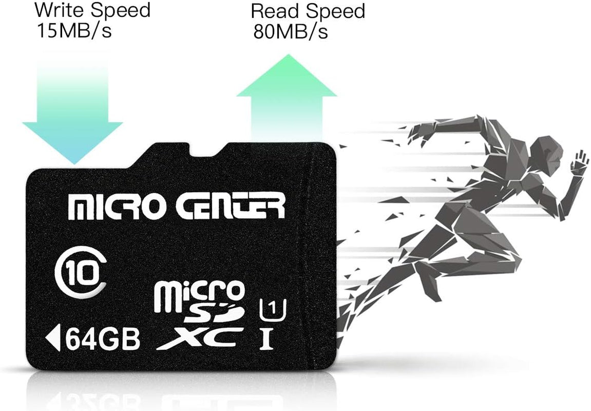 64GB Class 10 Microsdhc Flash Memory Card with Adapter, 5Pack | 80Mb/S Read Speed, C10, U1 A1 Rated, for Security Camera, Smartphone, Drone, Tablet, PC