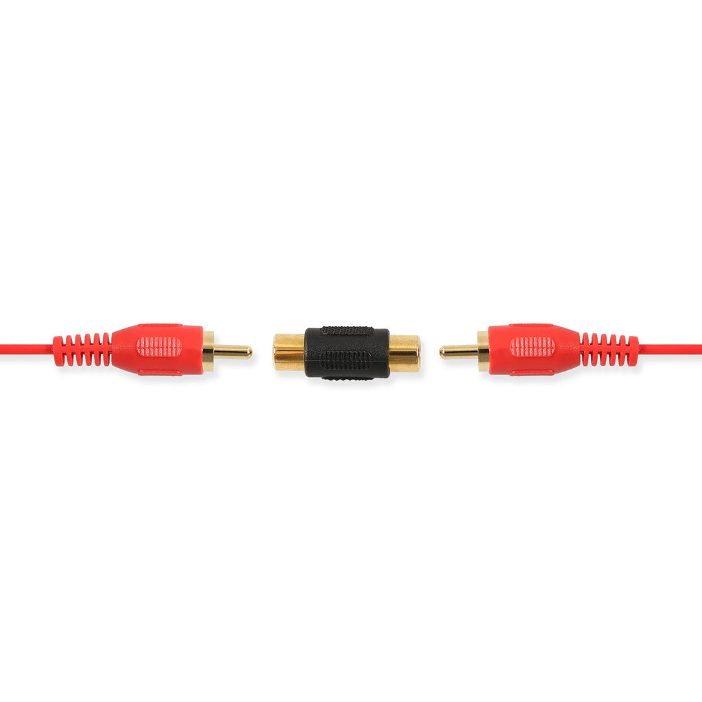 10 Pack RCA Female to Female Coupler Audio Video Gold Adapter | for Phono, Speaker, RCA Cable, Amplifier, Mixing Console, Home Theater Devices, AV Receivers