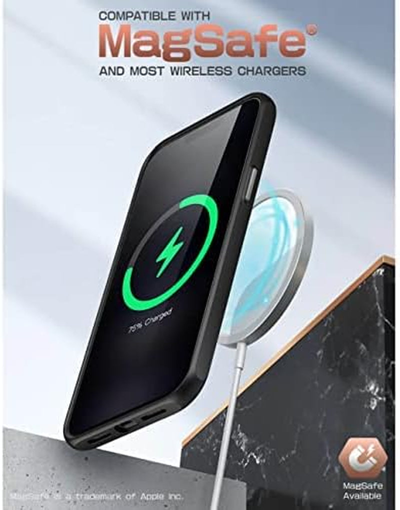 for Iphone 13 Case, Military-Grade Protection, Black | Thin and Light, Premium Hybrid Protective Clear Back, Raised Edges, Compatible with Wireless Chargers, Unicorn Beetle Style