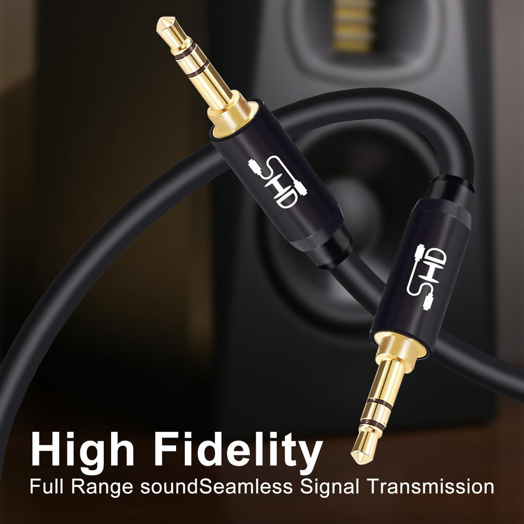 Aux Cable, 3.5Mm Audio Cable Aux for Car Auxiliary Audio Stereo Cable 3.5Mm Cord Premium Sound Dual Shielded with Gold Plated Connectors-50Feet