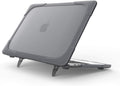 Cover Fold Kickstand for Macbook Air 13-In 2020 2019 2018 -Grey | Heavy Duty Protective Slim Hard Shell Case with for Macbook Air 13-In M1 Intel Retina with Touch ID, A2337 A2179 A1932