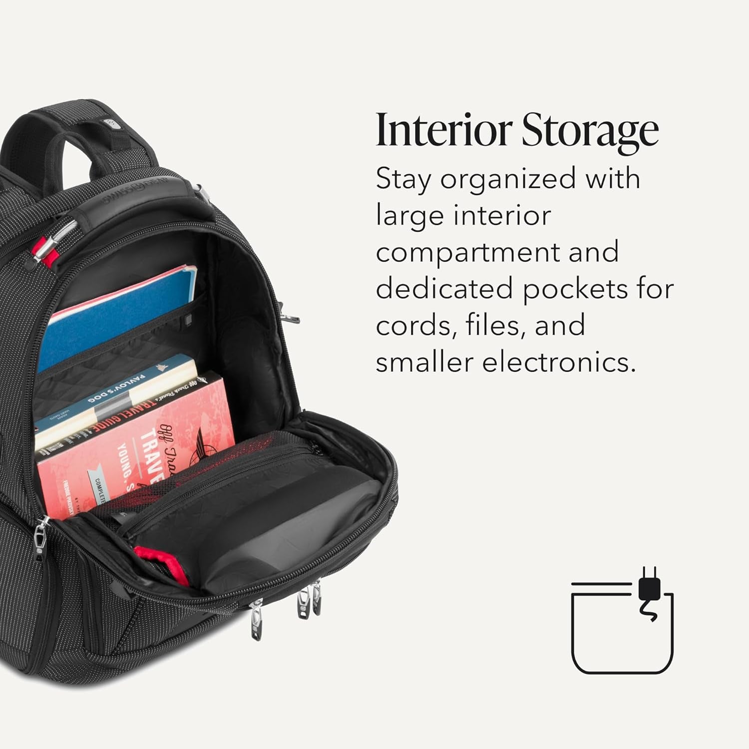Travel Tech Elite Laptop Backpack – Fits Laptops up to 16” – Scansmart Tsa-Friendly Backpack with USB Port, Shoe Compartment & Organizer Pockets – Black Dot