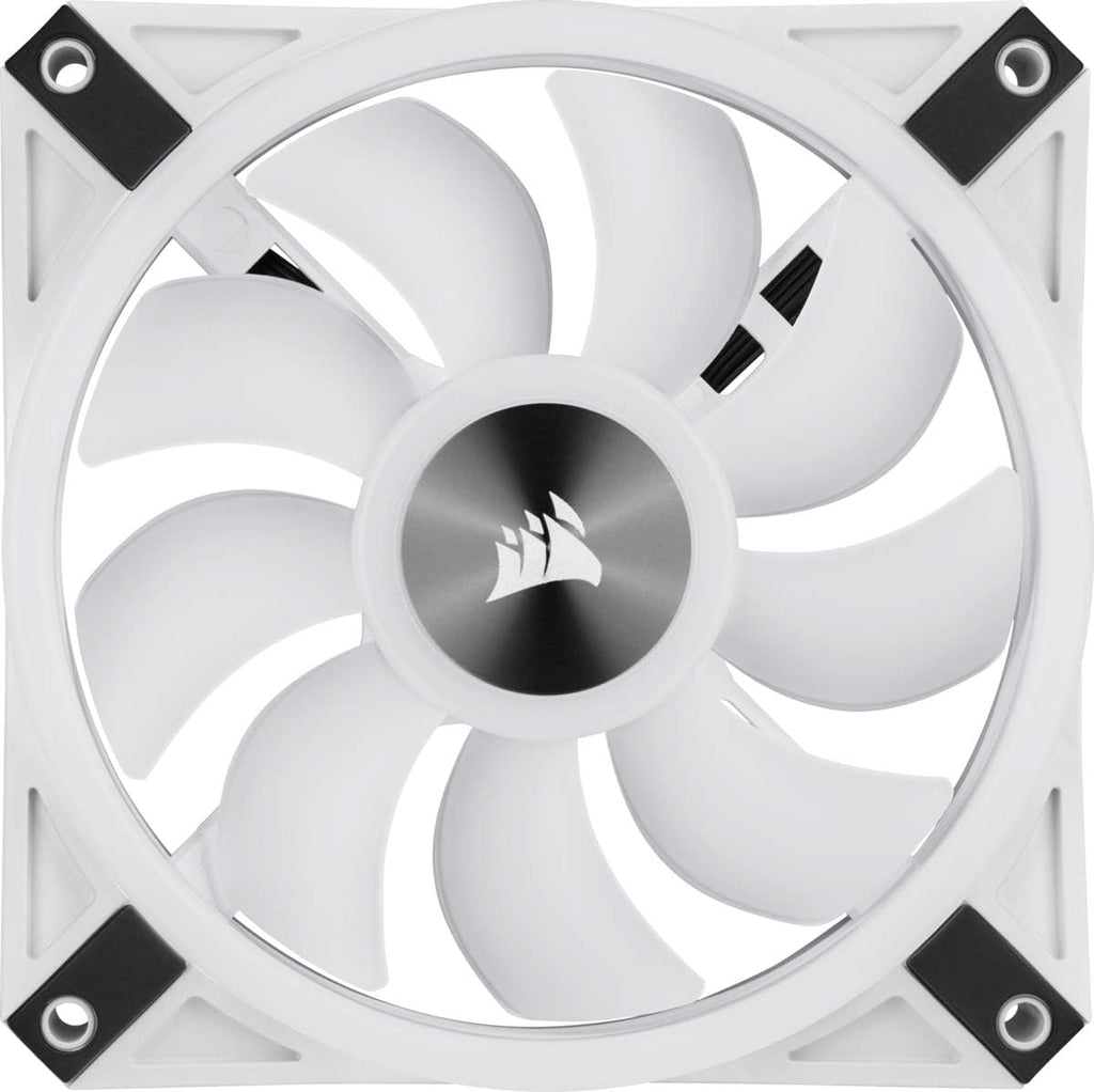 Corsair QL Series, Icue QL120 RGB, 120Mm RGB LED PWM White Fan, Single Fan