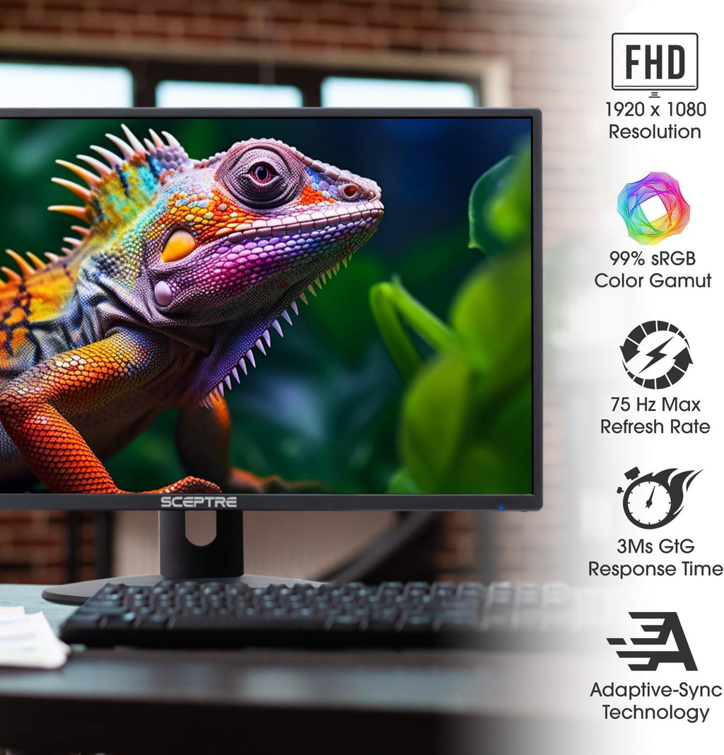 24-Inch Prime Monitor Thin 1080P LED Monitor 99% Srgb 2X HDMI VGA Build-In Speakers, Machine Black (E248W-19203R 2025 Series) | Thin 1080P LED 99% Srgb 2X HDMI VGA Build-In Speakers, Machine Black (Series)
