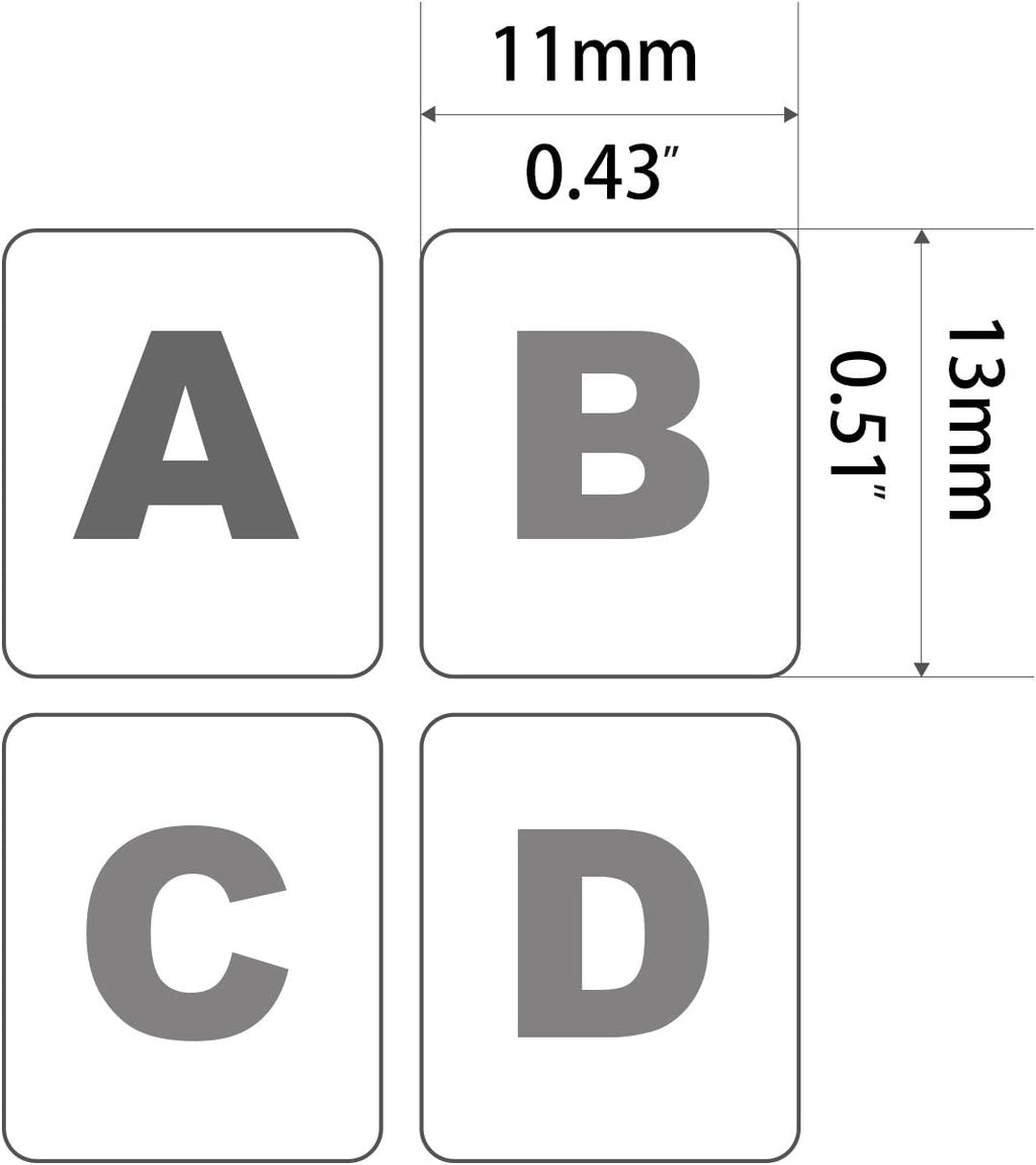 2PCS Universal English Keyboard Stickers, Matte Replacement English Keyboard Stickers with White Font on Black Background for Laptops and Desktops, Keyboard Alphabet Stickers | Replacement English Keyboard Stickers with White Font on Black Background