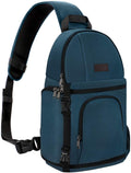 Camera Sling Bag, Photography Shoulder Bag Compact Camera Backpack | Dslr/Slr/Mirrorless Camera, Quick Access, Tripod Holder, Custom Dividers, Compatible with Canon/Nikon/Sony/Fuji,Deep Teal