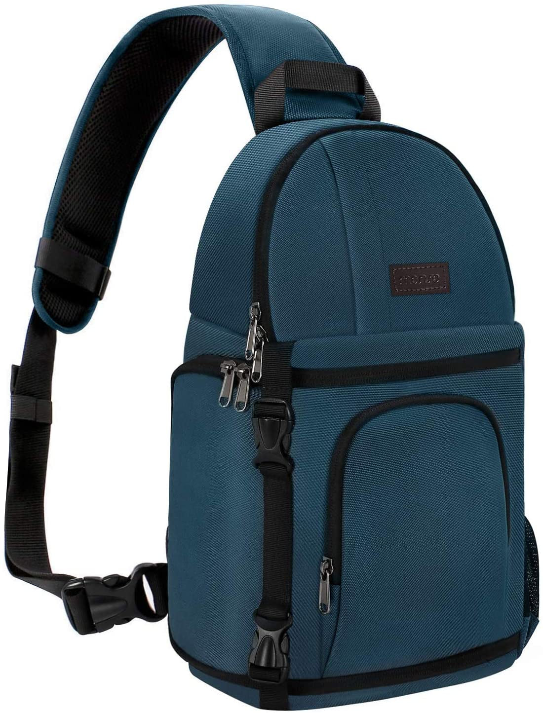 Camera Sling Bag, Photography Shoulder Bag Compact Camera Backpack | Dslr/Slr/Mirrorless Camera, Quick Access, Tripod Holder, Custom Dividers, Compatible with Canon/Nikon/Sony/Fuji,Deep Teal