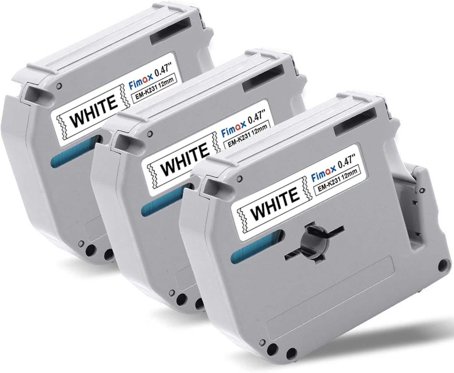 M-K231 12Mm Replacement for Brother M Tape 0.47'' White M-K231S Label Tape | Compatible with Brother PTM95 PT-90 PT-70 PT-65 PT-60 Ptouch Label Maker (NOT for PTD210 PTD220 PTN20, NO Tze TZ Btag Tape)
