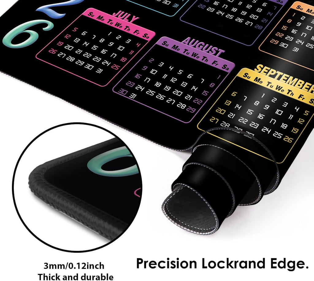 Gaming Mouse Pad XXL XL Large Long Extended Big Mousepad Non-Slip Rubber Keyboard Mouse Pad with Stitched Edges for Laptop Home Office (2026, 35.4 * 15.7)