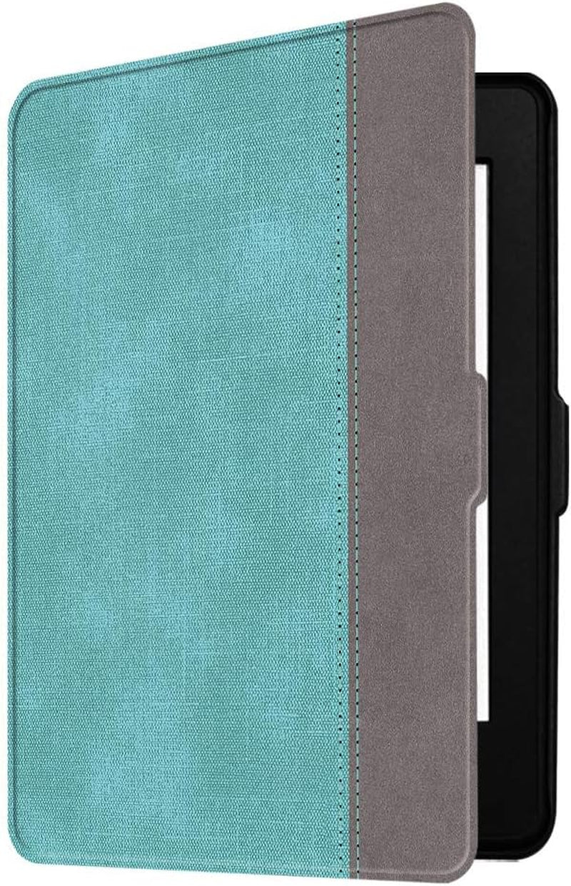 Slimshell Case for 6" Kindle Paperwhite 2012-2017, Turquoise | Slim Lightweight PU Leather Hard Shell Cover, Magnetic Closure, Auto Wake/Sleep, for Kindle Paperwhite Model No.Ey21& DP75SDI