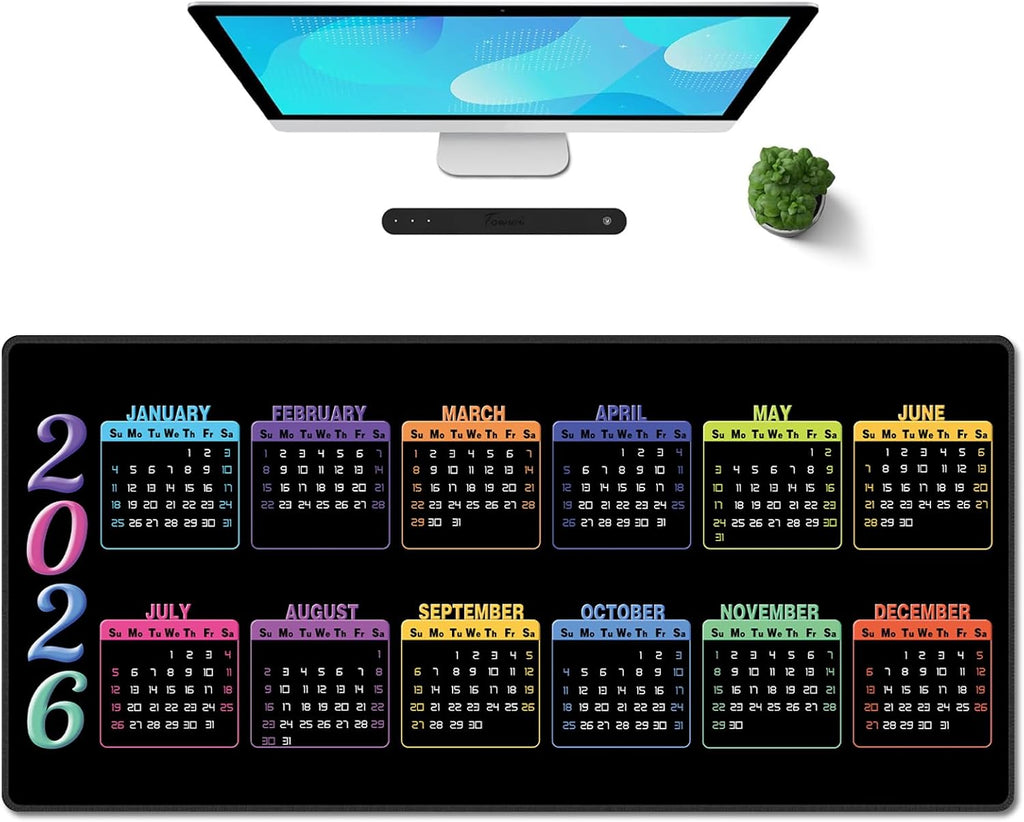 Gaming Mouse Pad XXL XL Large Long Extended Big Mousepad Non-Slip Rubber Keyboard Mouse Pad with Stitched Edges for Laptop Home Office (2026, 35.4 * 15.7)