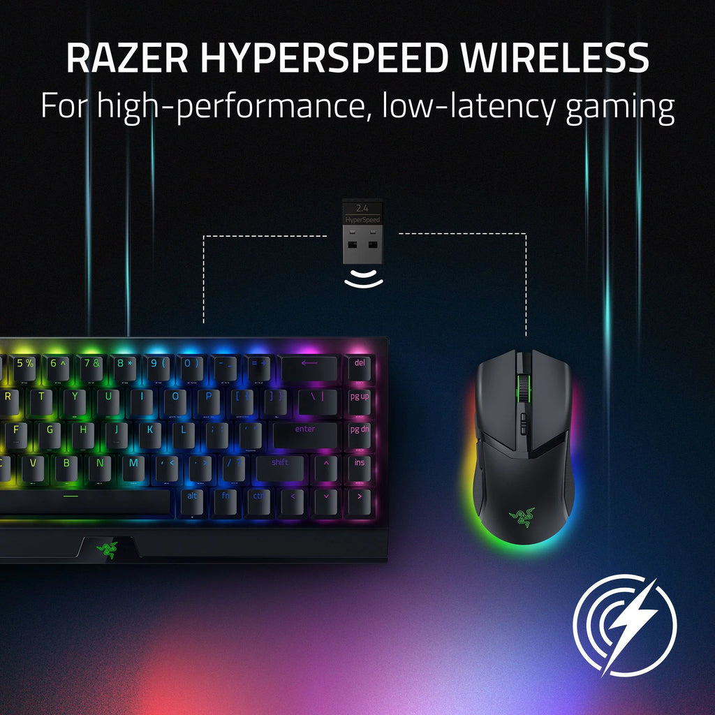 Cobra Pro Lightweight Wireless PC Gaming Mouse with Chroma RGB, Custom Controls, 77G, Black