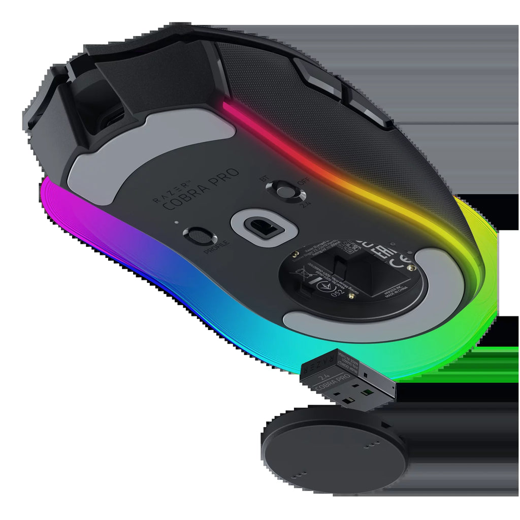 Cobra Pro Lightweight Wireless PC Gaming Mouse with Chroma RGB, Custom Controls, 77G, Black