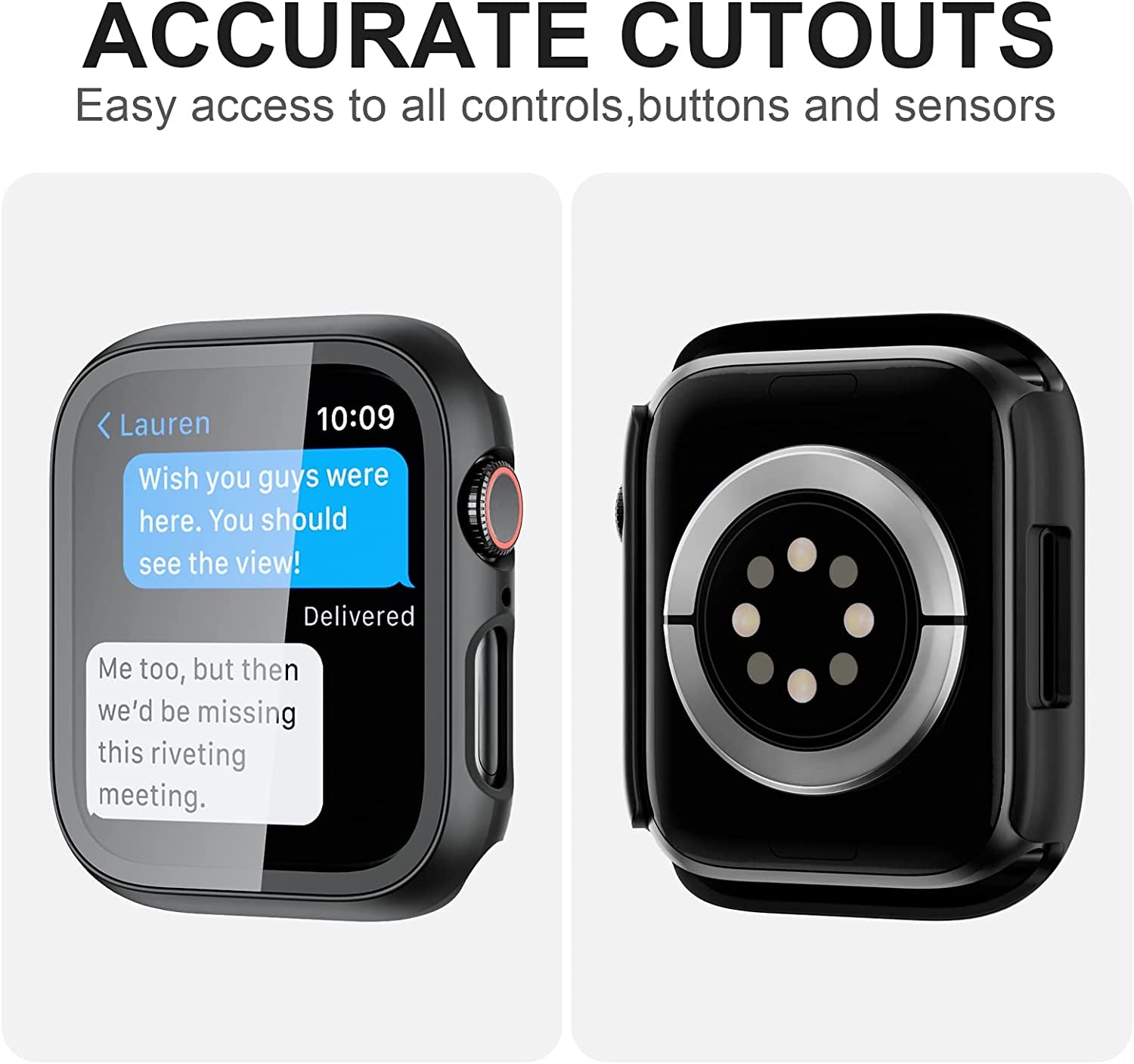 Case with Screen Protector for Apple Watch Series 3/2/1 38Mm,Black | 2 Pack,For Apple Watch 38Mm Cover with Tempered Glass,Hd,Slim Guard Bumper,Hard PC Protective Case for Iwatch 3/2/1 38Mm