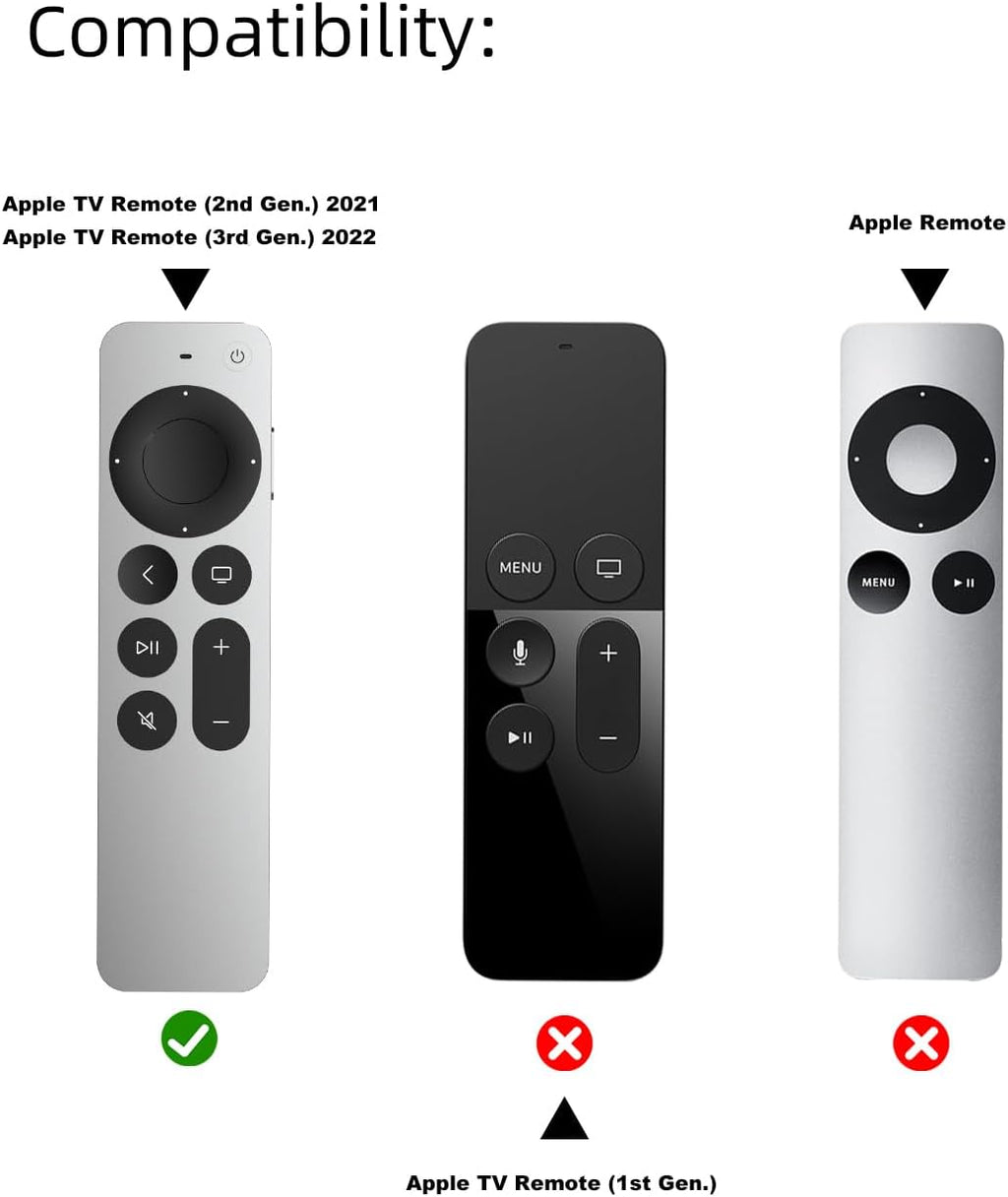 Compatible with Apple TV 4K Siri Remote Case 2021, Yellow | Silky-Soft Anti-Slip Protective Silicone Cover for Siri Remote Control 2Nd Generation [Lanyard Included]