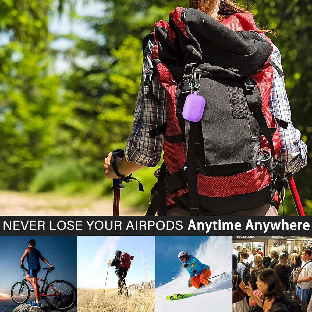 for Airpods Pro 2 Case Silicone Cover, Lavender | Compatible with Apple Airpods Pro 2Nd/1St Generation with Keychain & Cleaner Kit, Wireless Charging Compatible