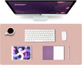Large Office Desk Mat, Leather Mouse Pad (31.5"X15.7", Pink) | Desk Pad, Keyboard Pad, Computer and Laptop Mat, Desktop Protector and Cover, Writing Pad and Blotter for Home Office