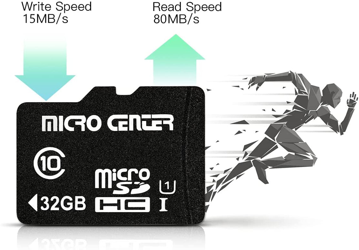 32GB Class 10 Microsdhc Flash Memory Card with Adapter, 5Pack | 80Mb/S Read Speed, U1 A1 Rated, for Security Camera, Smartphone, Drone, Tablet, PC