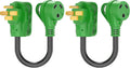 50 Amp to 30 Amp RV Adapter Cord 12 Inch (Pack of 2)