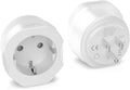 European to US Plug Adapter, EU to US Travel Plug Converter, 1 Pack | Europe to USA Adapter, for Most of EU Spain France Type C E F Plugs to America, Adapter Grounded