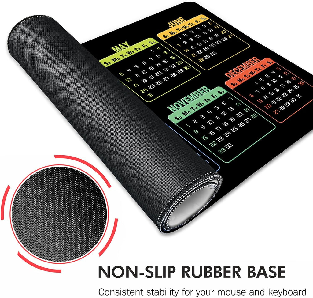 Gaming Mouse Pad XXL XL Large Long Extended Big Mousepad Non-Slip Rubber Keyboard Mouse Pad with Stitched Edges for Laptop Home Office (2026, 35.4 * 15.7)